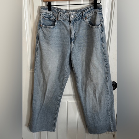 Garage Denim Slouchy Denim Jeans Women’s Size 5 / 27 Light Wash Raw Hem, Cotton - Picture 5 of 11